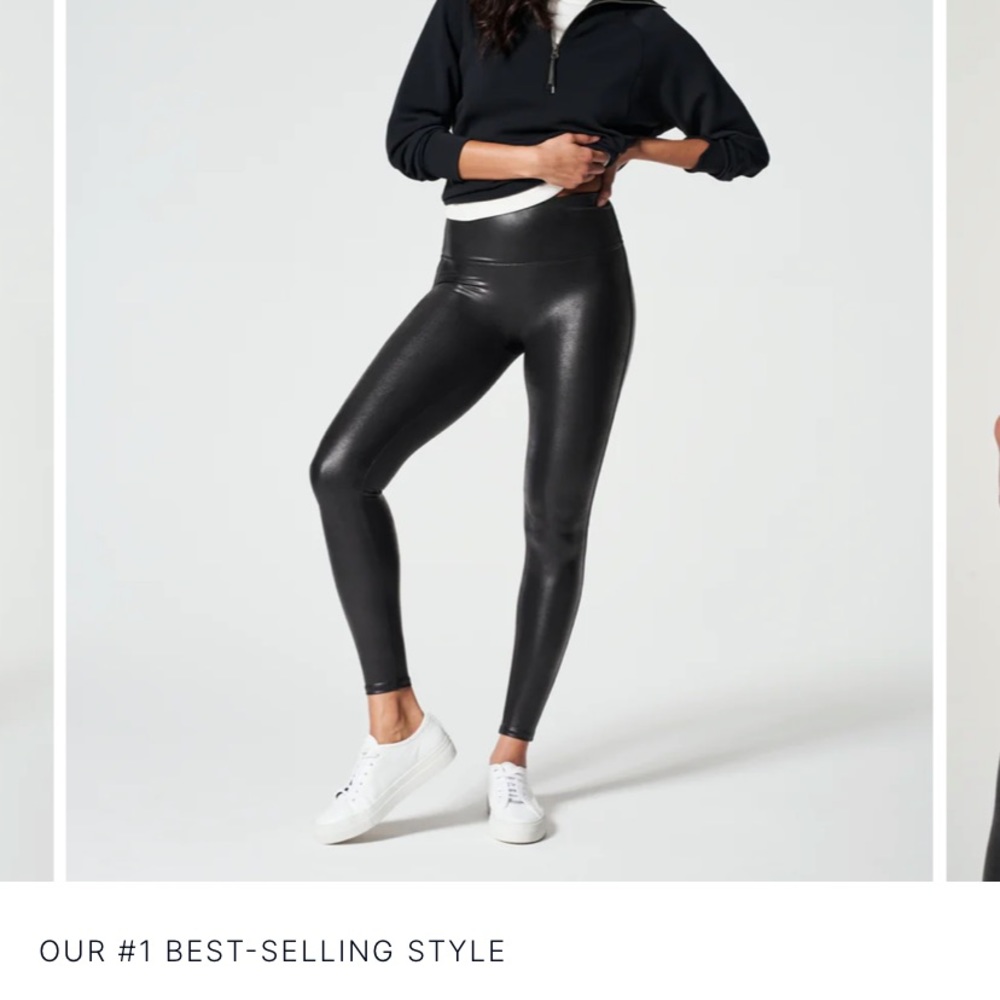 Spanx faux leather leggings - LIKE NEW